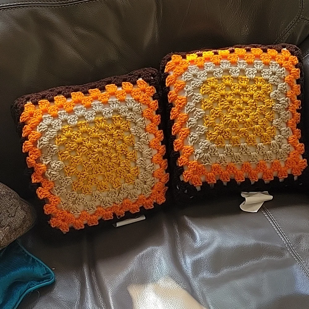 Vintage Crochet throw pillows